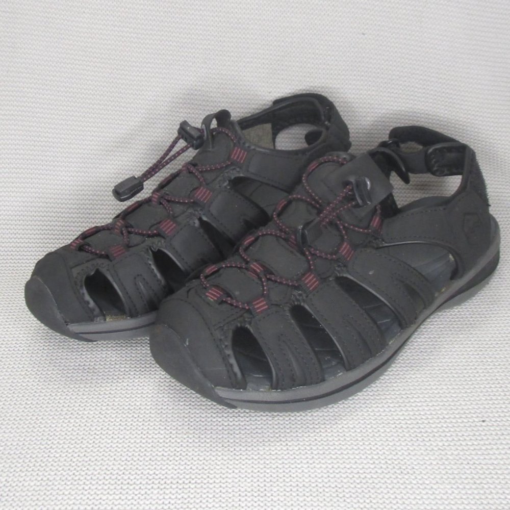 Khombu Ashley Black Lightweight Adjustable Water Quick-Dry Sandals Shoes Size 7M